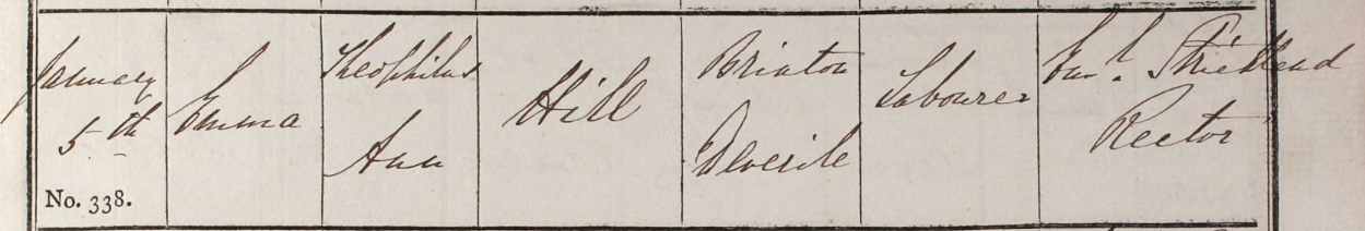 1862 Christening - Emma Hill